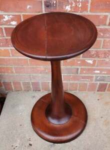 Vintage Walnut Plant Stand Fern Table Carved Wood Handmade