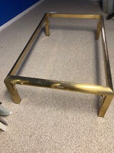 1980 S S Custom Made Brass Cocktail Table 