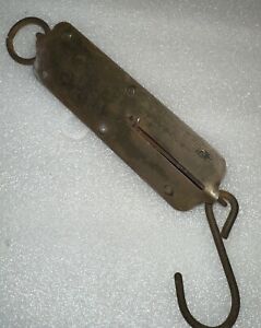 Original Vintage John Chatillon And Sons 50 Lb Spring Hanging Scale