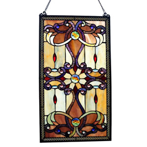 River Of Goods Amber Stained Glass Brandi S Window Panel Glass Hanging Hardware