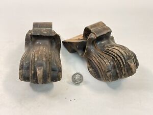 Antique Large Wood Claw Feet Furniture Parts Table Couch Toe Foot 1920 1950 S