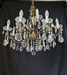 Elegant Crystal Chandelier Vintage Ceiling Light Lamp Lighting Fixture 12 Light