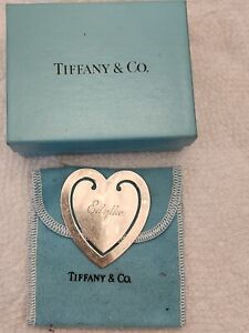 Vintage Sterling Silver Tiffany Co Heart Bookmark Monogrammed Edythe