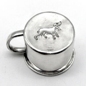 Baby Cup Dog Inside Towle Sterling Silver No Mono
