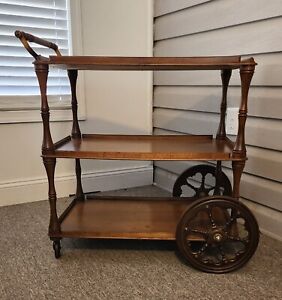 Antique Wooden Butler Serving Cart From Butler Specialty Company Model 582