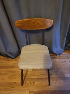 Mid Century Wood Chrome Desk Chair Howell Modern Furniture