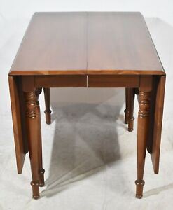 Harden Solid Cherry Drop Leaf Table Sheraton Style Farmhouse Style Made In Usa