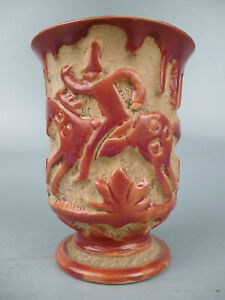 Mid Century Italian Pottery Vase Italy Gambone Raymor Fantoni Bitossi