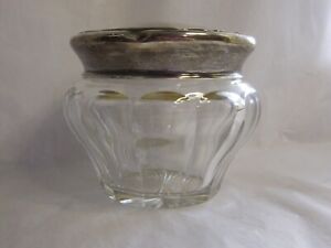 Reed Barton Sterling Silver And Glass Large Vanity Jar Mono Gcl Hepplewhite 