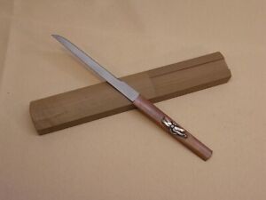 Japanese Sword Letter Opener Copper Handle With Wooden Case Dragonfly Design