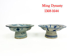 Pxstamps Genuine Ming Dynasty Vintage China Chinese Porcelain Dishes Bowl X 2