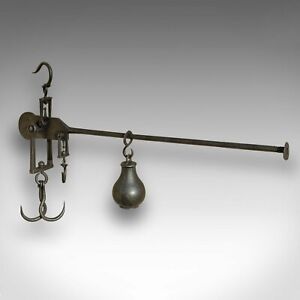 Antique Decorative Butcher S Steelyard English Iron Weighing Instrument 1800