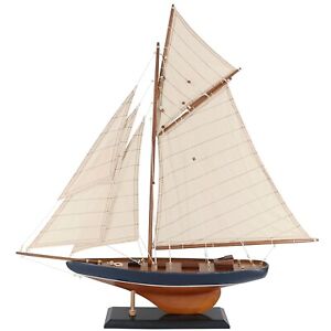25 Wooden Sailboat Model Columbia America S Cup Ship Nautical Yacht Vintage 