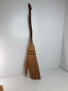 Primitive Handmade Straw Fireplace Hearth Broom Rustic Twisted Twig Handle Usa