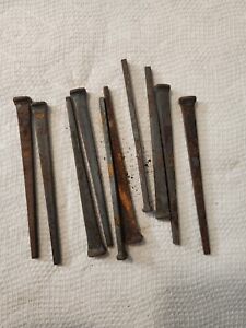 10 Vintage Old Antique Square Cut Nails 4 Long Straight Nails