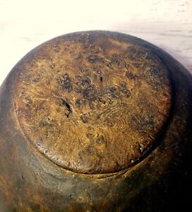 Early Original Primitive Native American Colonial Carved Wooden Burl Bowl