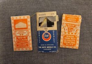 Vintage Boye Needle Co Needle Case Lot