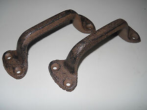 1 Cast Iron Antique Style Rustic Barn Handle Gate Pull Shed Door Handles Hd