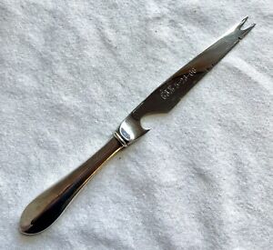 Sheffield 925 Sterling Silver Handle Bar Knife Made In England 58g