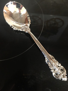 Mint 6 25 Grande Baroque Wallace Sterling Sugar Shell Spoon Serving Spoons Grand