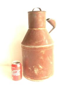 Antique Vintage Galvanized Milk Churn Pail French Style Jug 2 64 Gallons Rustic