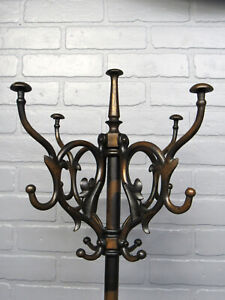 Stunning Rare 1920 S Japanned Coat Rack Hall Tree Copper Flash Great Condition 