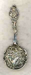 Vintage J E Caldwell Co Fancy Sterling Silver Spoon Dated 1893