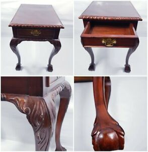 Hand Curved Library Side Hall Table 19th Century