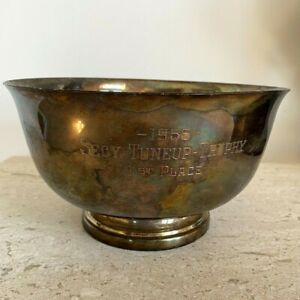Vintage 1955 Silver On Copper Trophy Prize Secy Tuneup Trophy 1st Place