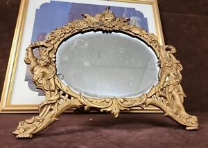 Art Nouveau Cast Iron Gilded Mirror Nb 10 5 