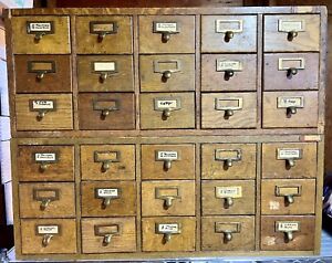 Globe 30 Drawer Library Card Cabinet