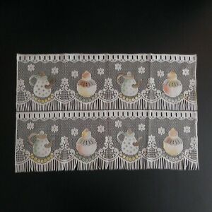 Curtain Lace Kitchen Home White Upholstery Art Deco New France N5624