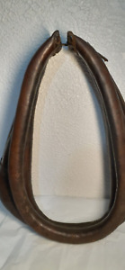 Wi Barn Antique Primitive Brown Leather Horse Collar Farm Country Decor Nice