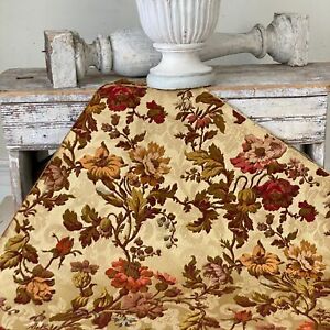Antique Silk Brocade Woven Jacobean Nouveau 1926 French Jacquard Fabric Sample