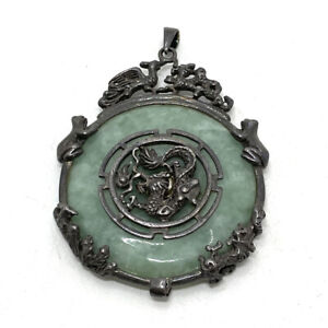 Vintage Jade Chinese Necklace Pendant