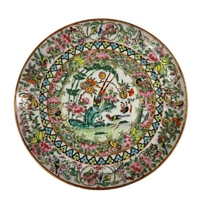 Rose Canton Plate 19th Century Chinese Export
