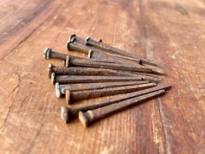 17 Old Square Nails 1850 S Antique Vintage Rusty