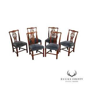 Hickory Manufacturing Co Chippendale Style Set Of Six Dining Chairs