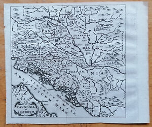 Croatia By Cluver Original Engraved Map 17th Century
