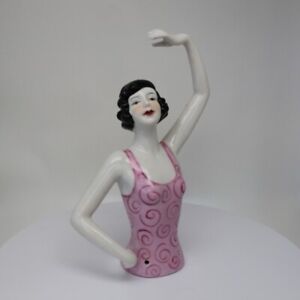 Art Deco Style Half Doll Figurine Pin Up Half Doll Pincushion Arms Away French S