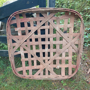 Antique Primitive Original Tn Tobacco Basket Marked Great Condition