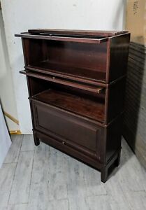 Antique Hale Mahogany Wood Stacking Barrister Lawyer Bookcase