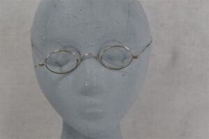 Antique Eye Glasses Early Wire Metal Frames 19th Magnify Oval 1800 Reeanctment