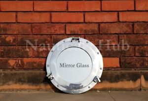Nautical Silver Porthole Mirror Glass Round Porthole Ship Windows Porthole