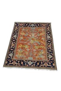 Floral Oriental One Of A Kind Turkish 6 9 X 8 2 Orange Hand Knotted Area Rug