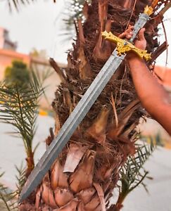 33 Damascus Steel Sword Custom Handmade Asian Hunting Exclusive Legendary Sword