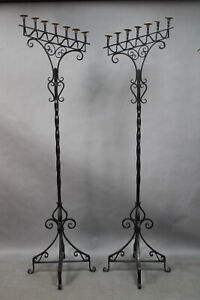 1920 S Tudor Spanish Revival Gothiclights Torchieres Candleholders Candelabra