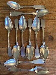 10 Silver Coin Spoons From 1840 S 6 