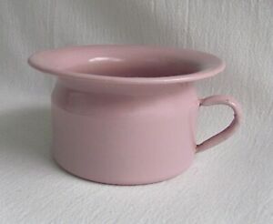 Vintage Pink Enamelware Child S Chamber Pot Czechoslovakia 5 5 