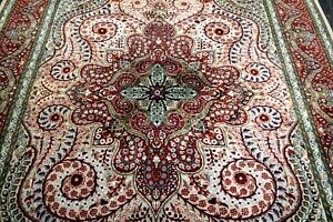 10x7 1960 S Exquisite Fine 300 Kpsi Hand Knotted Vegetable Dye Wool Quomm Rug
